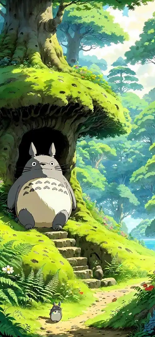 你的壁纸该换了##卡通动漫##龙猫##手机壁纸