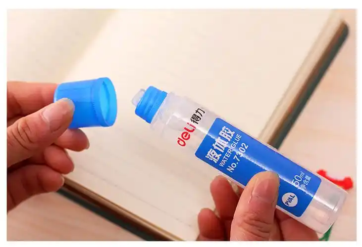 固体胶水_得力7302强力液体胶水50ml办公封口液体胶固体安全胶水 - 阿