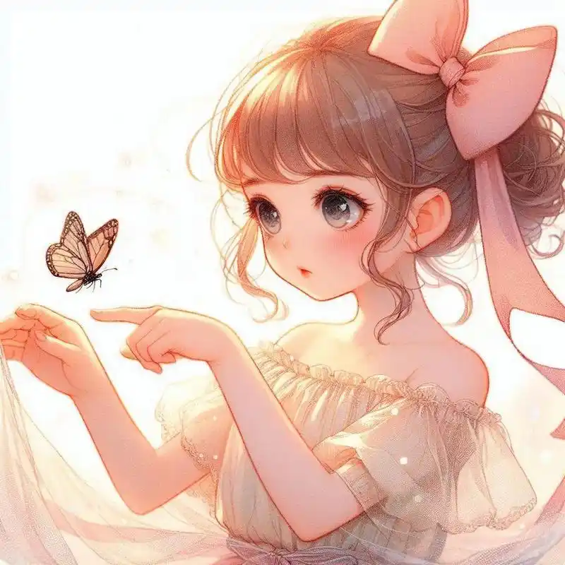 美好与你相伴.魔都小溪与你相伴#漫画女孩 #动漫人物绘画古风