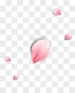 花瓣漂浮pngpsd精美手绘桃花花束png桃花节艺术字pngai一见倾心竖版