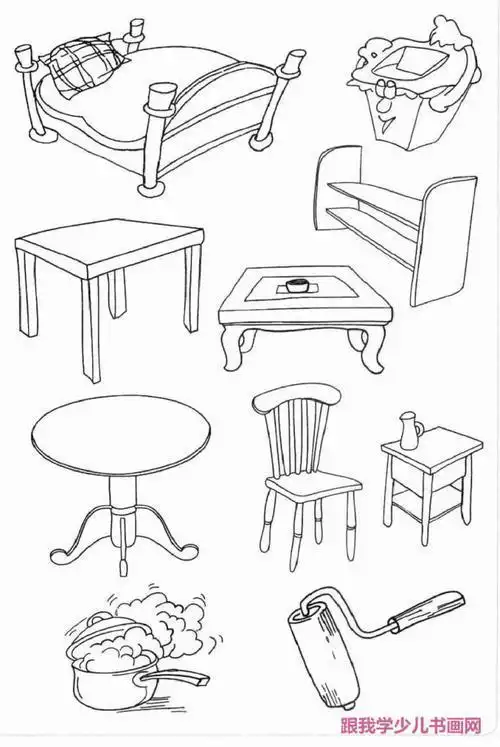 客厅器物简笔画