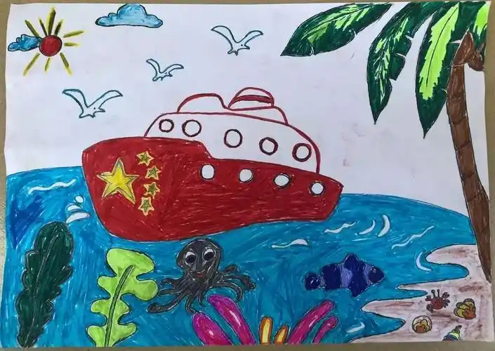 儿童画大海 儿童画大海的图片大全