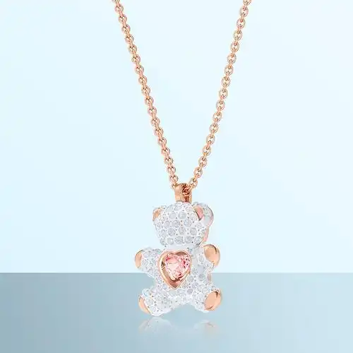 小熊施华洛世奇项链teddy璀璨泰迪熊心动55991685452026项链