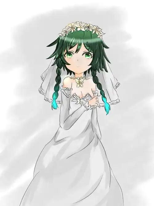 温迪婚纱温迪原神温迪