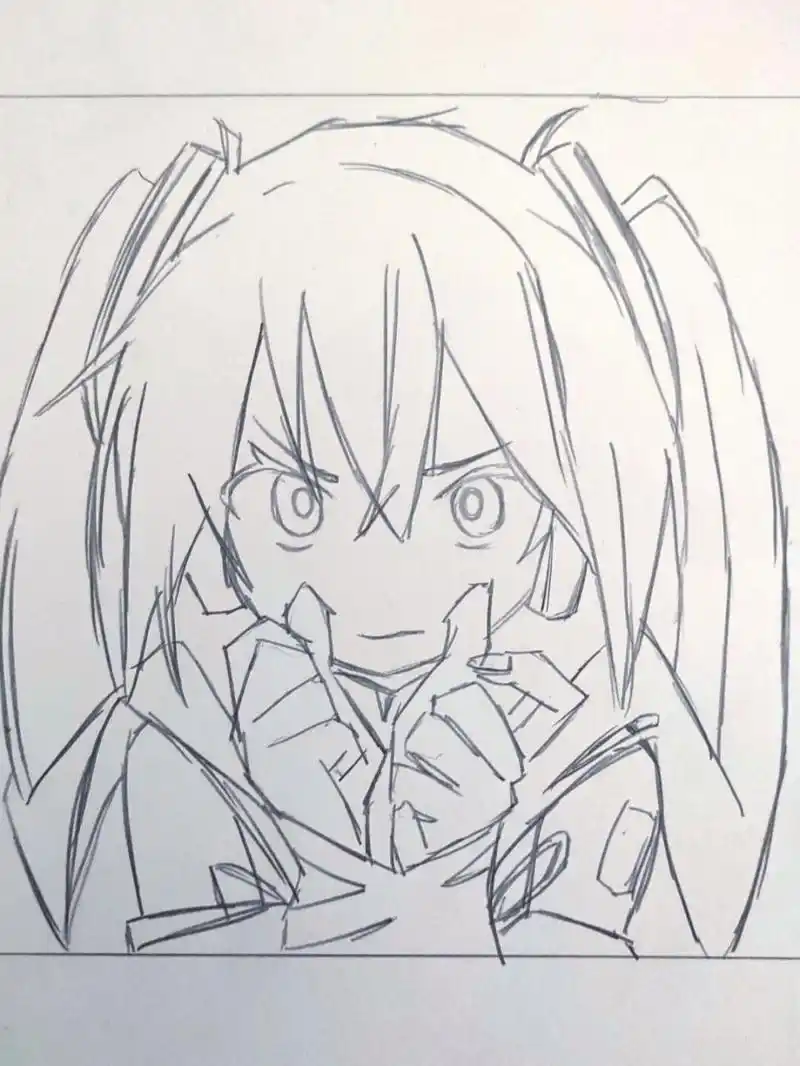 画一个初音 #初音未来