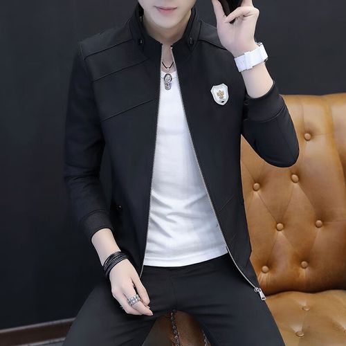 款新款春秋季夹克男外套男士潮流休闲中年学生青年帅气上衣服男装潮