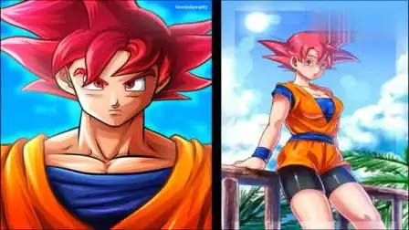 龙珠超娘化后,孙悟空很漂亮