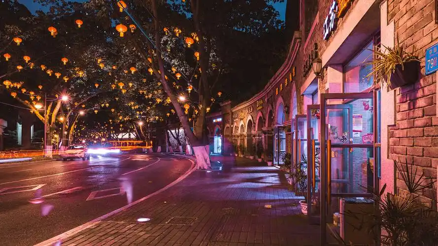 重庆解放碑人民大礼堂中山四路上清寺夜景