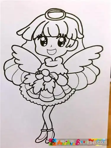 关于小天使的简笔画