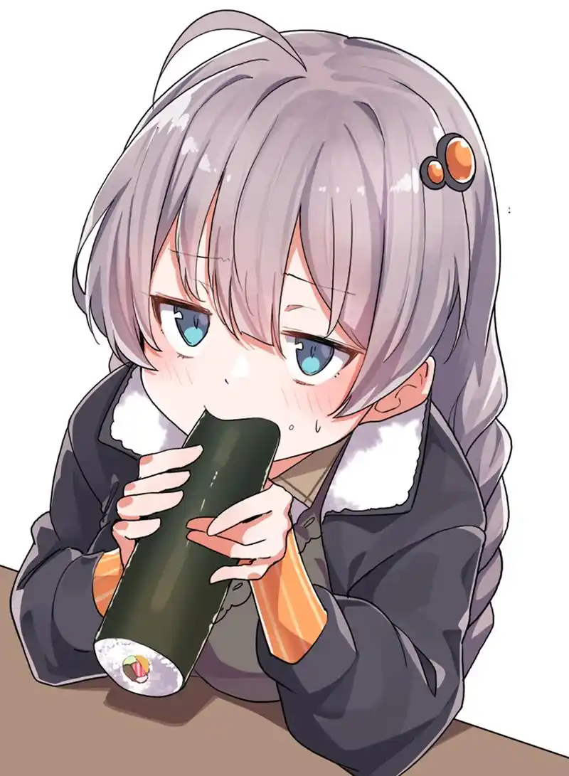 二次元动漫少女头像分享,吃面包零食的女孩或许最可爱?以图为证