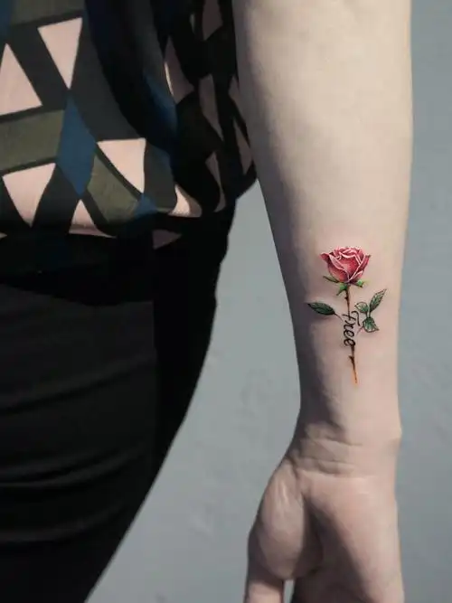 小清新玫瑰花_纹身图案手稿图片_孟浩宇的纹身作品集