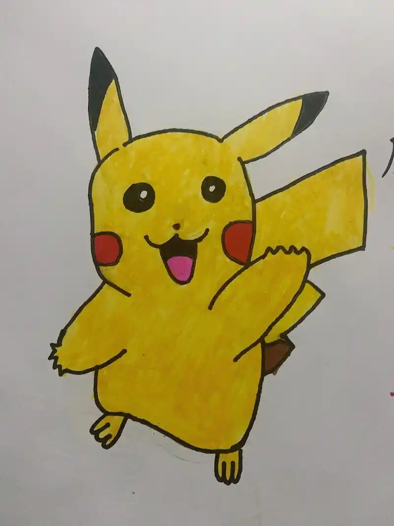被玩坏的皮卡丘#一学就会的简笔画 #爱画画的小朋友 - 抖音