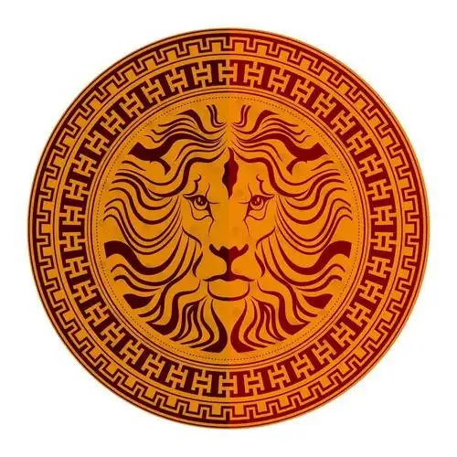 狮子头动物徽章图案图1