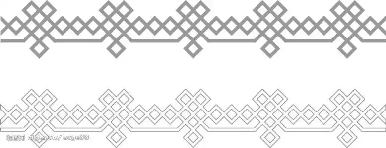 剪纸二方连续图案纹样二方连续几何纹样无水印面料工艺连续纹样