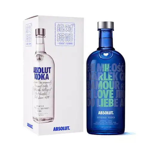 40°瑞典绝对伏特加因为爱love敢爱系列限量版(原味)700ml礼盒装