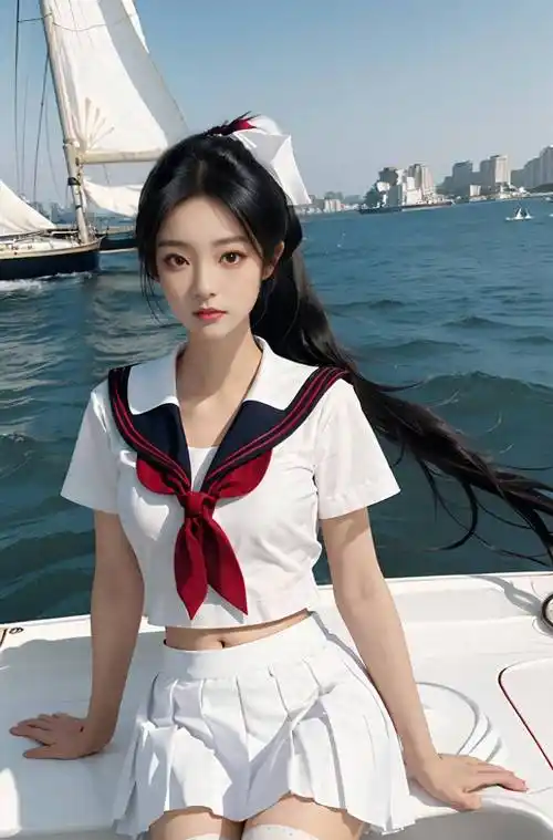 身穿白色jk水手服,美女小姐姐完美的身材和外貌让人心动不已_外表