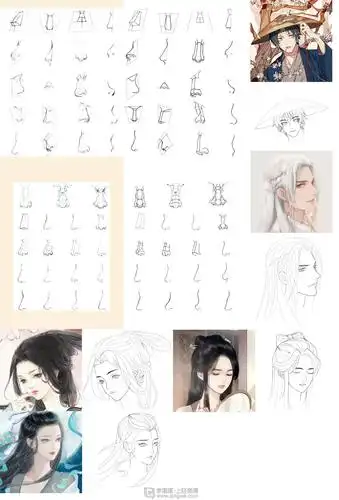 古风插画鼻子的基本画法