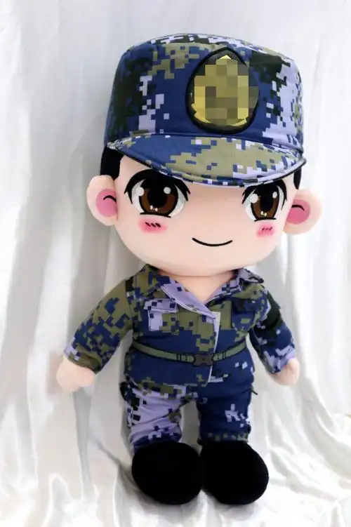 兵哥哥公仔 新版兵小萌迷彩玩偶兵哥哥毛绒布娃娃军