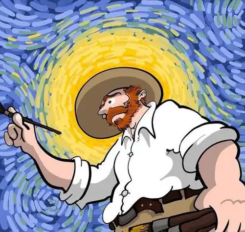 梵高头像卡通版 卡通头像图片大全 -【爱个性】