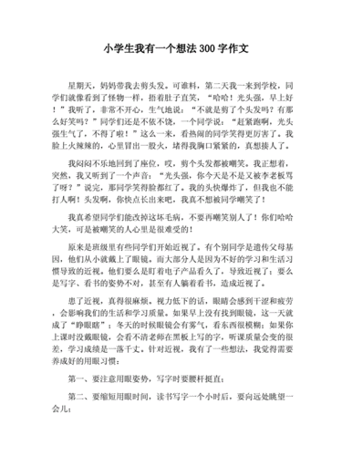小学生我有一个想法300字作文docx2页