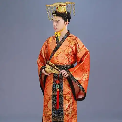 新款古装演出服成人太子龙袍汉朝皇帝皇上影楼民族服装