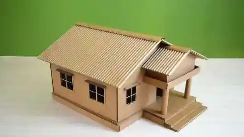 创意手工制作,废弃的纸箱不要扔,教你用纸箱板拼装出漂亮的房子