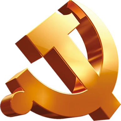 背景透明金色立体党徽图片