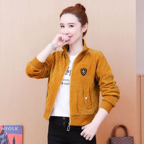 雪尼尔时尚女装短外套2022春秋新款韩潮百搭上衣显瘦洋气女装夹克