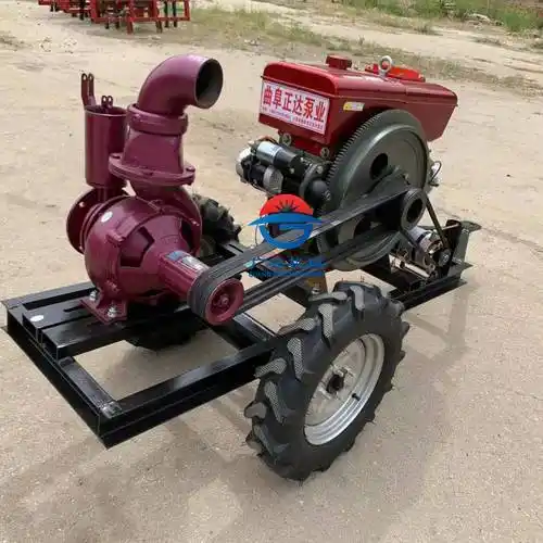 拖拉机带抽水泵6寸河南抗旱大流量水泵8寸口径清淤抽水机