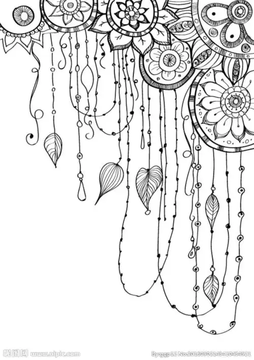 矢量线稿封面插图图片