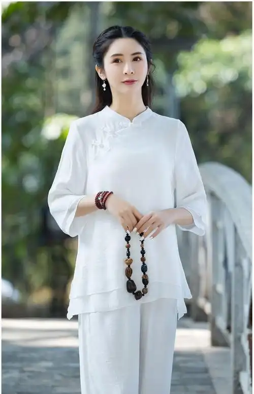 禅服佛系女佛系女装居士服女年轻中国风唐装禅意茶服春夏棉麻禅修服
