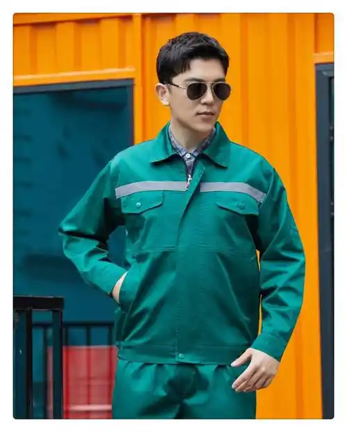 集团工装定制拼接纯色长短袖工作服男女员工统一款式防静电工服