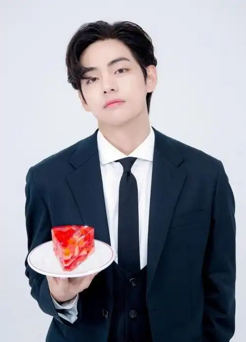 bts成员金泰亨(v)近日发布了一张戴着金色长假发的自拍照,引发了不少