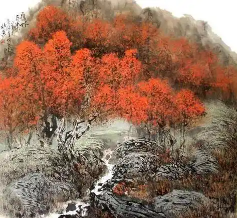 唯美田园山水国画作品欣赏