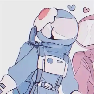 宇航员系列情侣头像一左一右 抖音很火的唯美太空人情侣头像