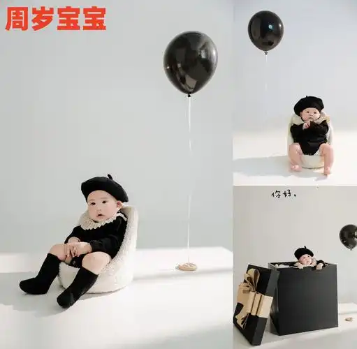 半岁一岁一周岁宝宝拍摄服装婴儿百天拍照衣服道具创意主题出租