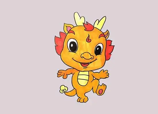 卡通小龙怎么画简笔画简单漂亮