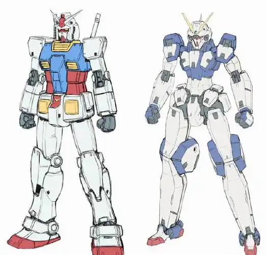 机动战士高达多种配色78高达钢加农吉姆画稿