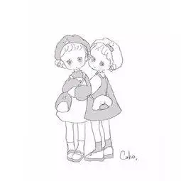 闺蜜头像简笔画闺蜜头像简笔画手绘