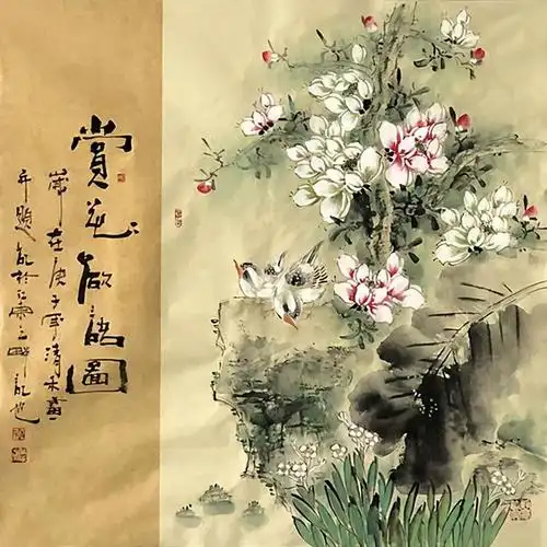 画家清禾追求真实的自我和灵性画风清新脱俗灵动不失古朴