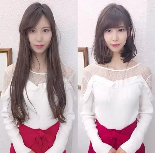 女生剪短发前后对比图,短发图片,发型图片