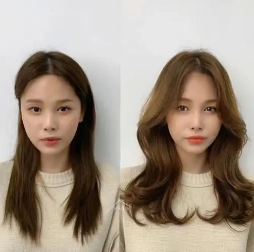 直发vs卷发女生卷发真多两倍发量变得洋气