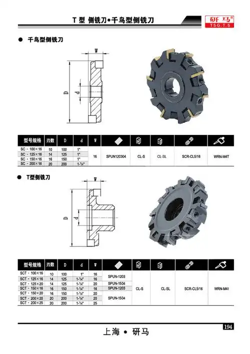 t型铣刀,侧铣刀