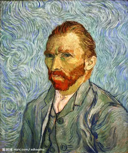 世界名画油画人物凡高自画像