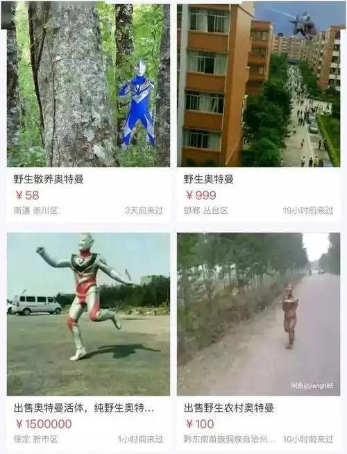 图片来源于网络甚至还有人抓住了一个野生奥特曼进行拍卖,引发全网