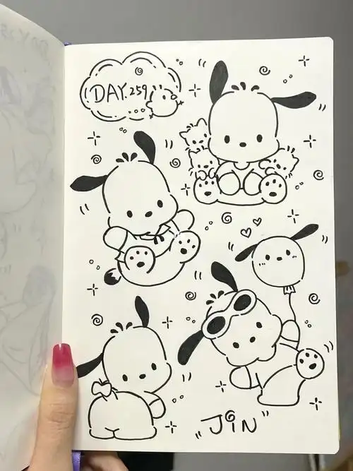 学画画  #帕恰狗  #可爱  #三丽鸥  #手帐  #手帐素材  #寻找小红书绘