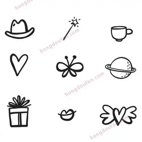 爱生活 分享一波简笔画手帐素材小物件给大家参考学习一下手帐手绘简
