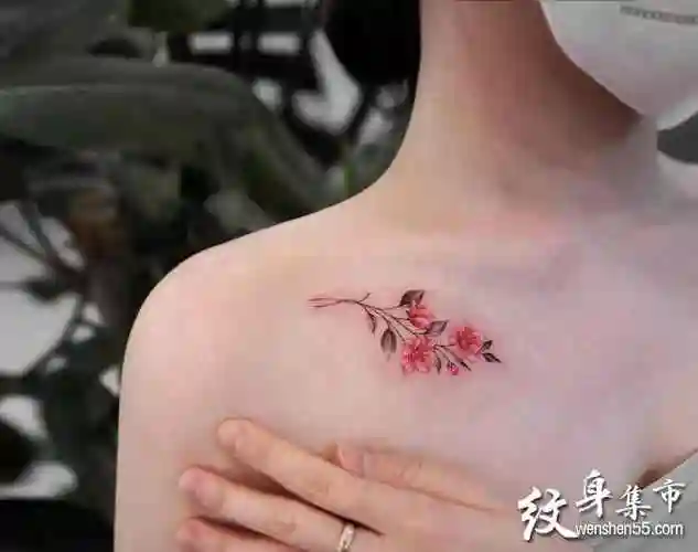 小清新花花纹身手稿图案