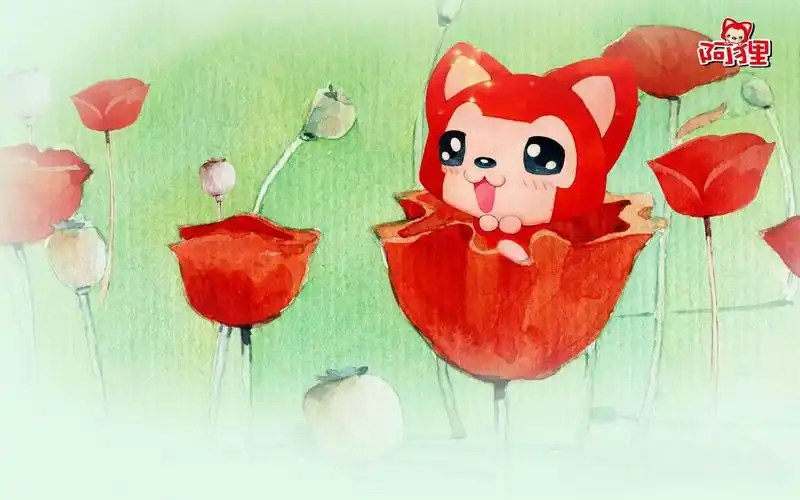 单纯可爱的阿狸,高清图片,电脑桌面-壁纸族