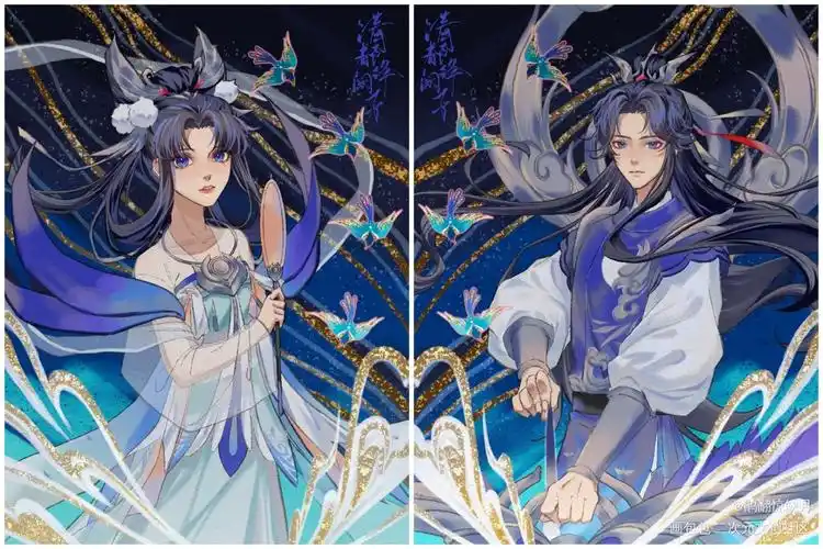 朝朝暮暮_王者荣耀后羿嫦娥古风绘画作品